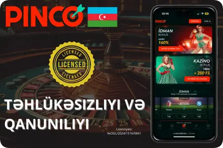 Pinco tətbiqinin təhlükəsizliyi və qanuniliyi – rəsmi lisenziya və etibarlı oyun platforması