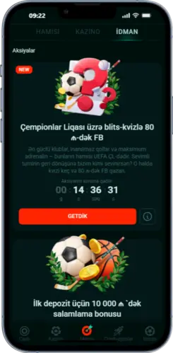 Pinco app – Çempionlar Liqası üzrə blitz-quiz və bonus təklifi